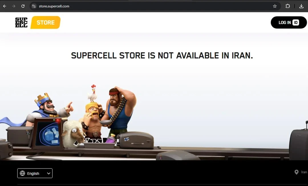 مشکل در دسترس نبودن فروشگاه سوپرسل 1