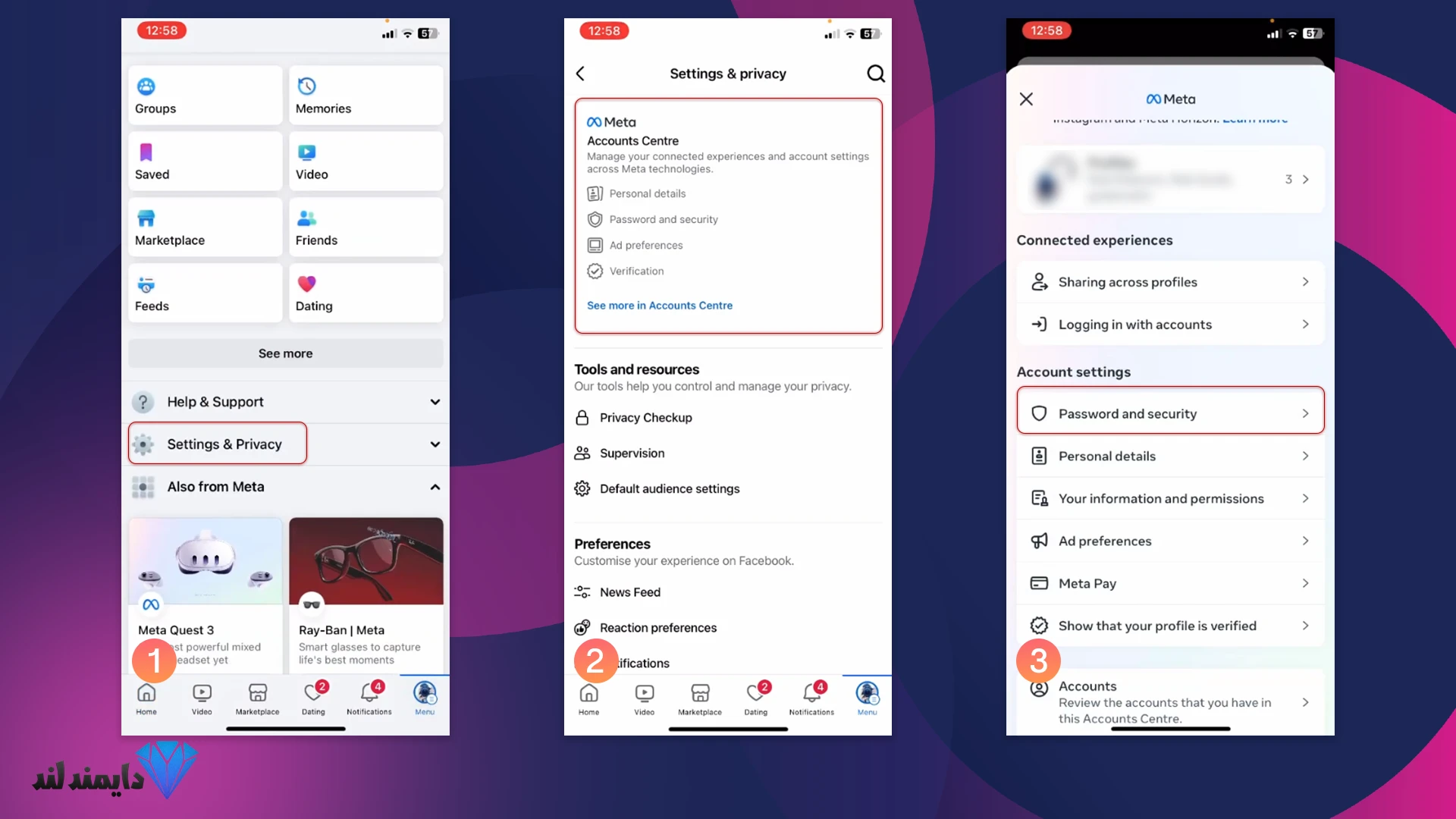 بکاپ کد فیسبوک را دریافت کنیم؟ 1